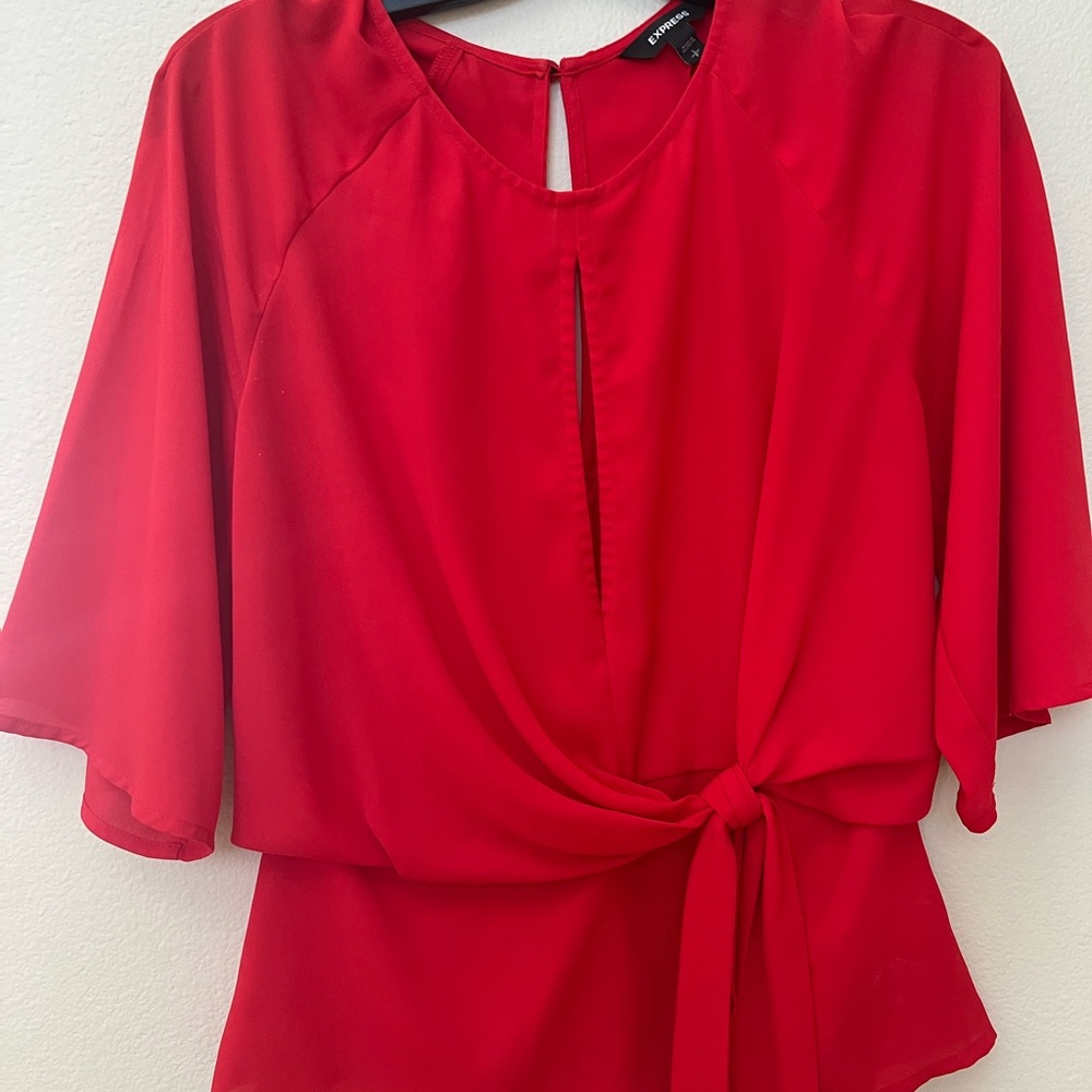 Express size small red blouse